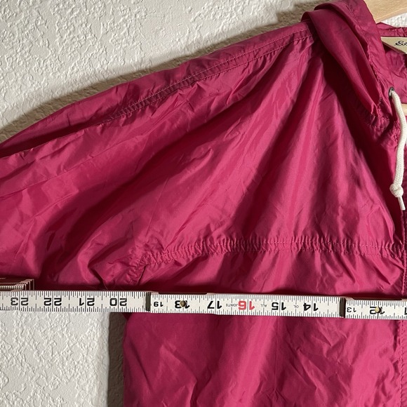 Eddie Bauer Women's Rain Coat Full Zip Hooded Windbreaker Jacket Pink Size XS - Picture 9 of 9